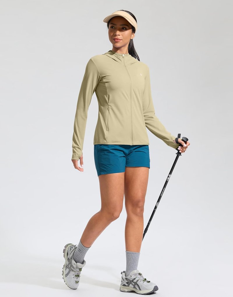 Soothfeel Women's UPF 50+ Sun Protection Hoodie - Lightweight Long Sleeve Jacket for Hiking & Outdoor Activities
