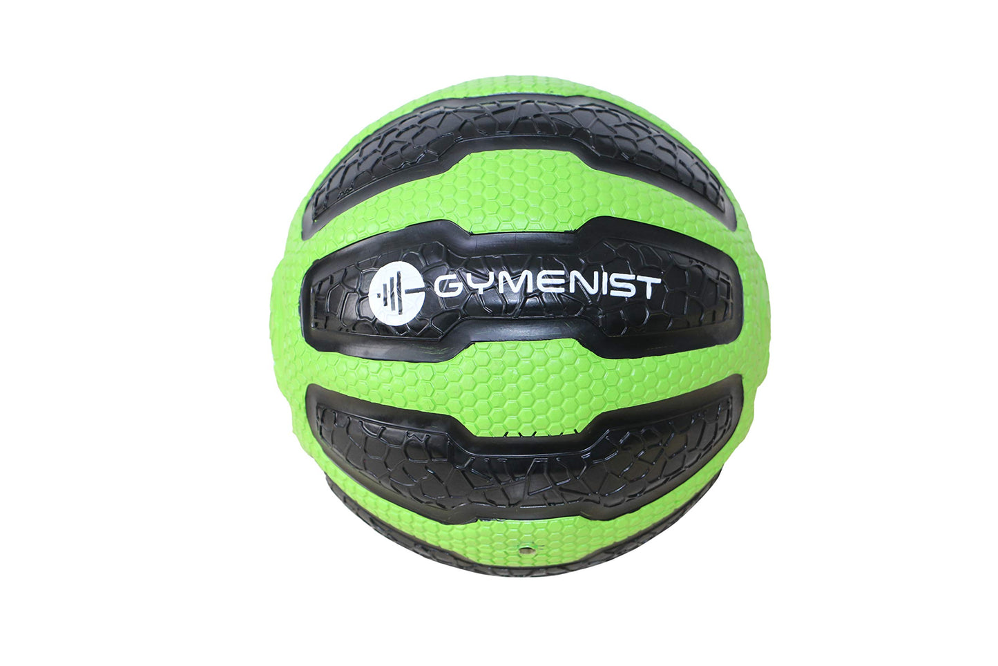 GYMENIST Rubber Medicine Ball with Textured Grip, Available in 9 Sizes, 2-20 LB, Weighted Fitness Balls,Improves Balance and Flexibility - Great for Gym, Exercise, Workouts (4 LB (Green-Black))