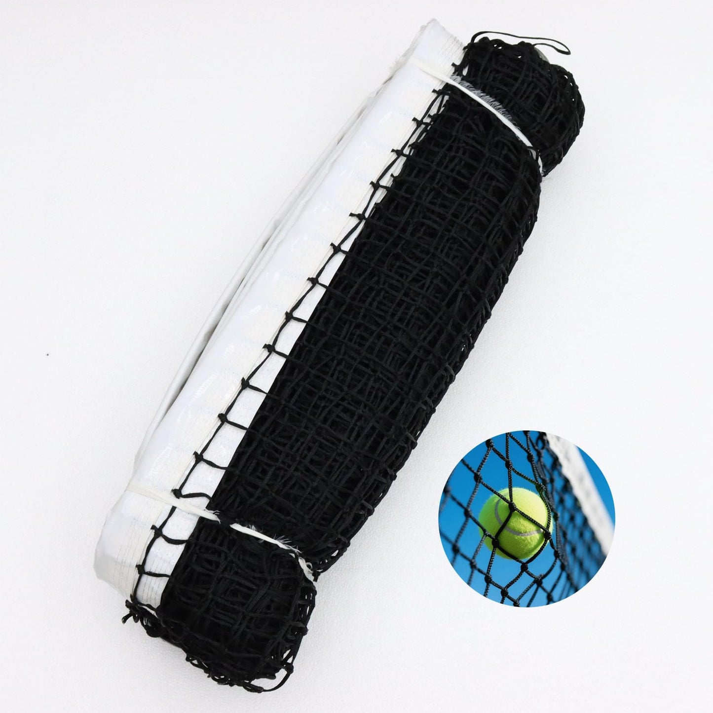 PreAsion 42FT Professional Tennis Net - 12.7m x 1.07m, Heavy-Duty Nylon & PE Construction, UV-Resistant, with Galvanized Steel Rope & Copper Grommets for Indoor/Outdoor Tennis Courts