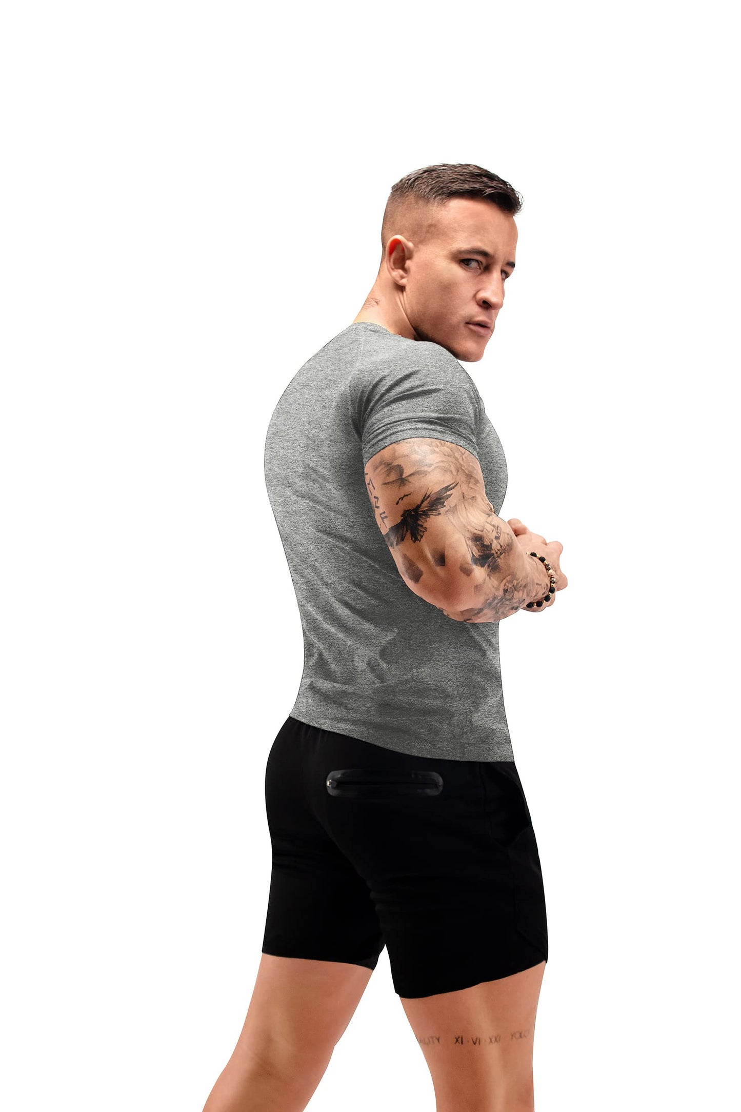 FUXERT Sauna Shirt for Men Sweat Sauna Suit for Gym Exercise Compression Shirt Workout Shapewear (GY XXL)