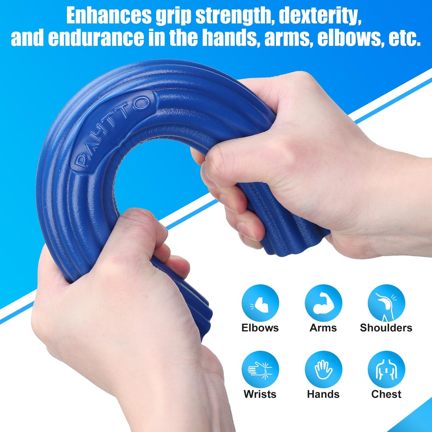 PAHTTO Flexible Resistance Bar for Physical Therapy, Resistance Exercise Twisting Bar for Tennis Elbow, Tendonitis Pain Relief & Grip Strength Trainer, Non-Slip 3 Resistance Levels