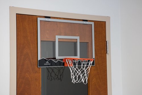 Silverback 18" Over the Door Mini Basketball Hoop Set with Shatterproof Backboard Perfect for Home or Office