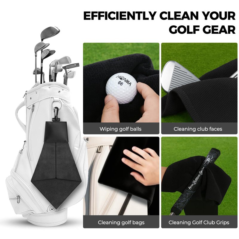 Ascend Assist 3-in-1 Golf Club Groove Sharpener Cleaning Towel Set, Golf Club Cleaner Tool with Aluminum Alloy Shaft and Microfiber Towel for Irons, Wedges Club Groove Care