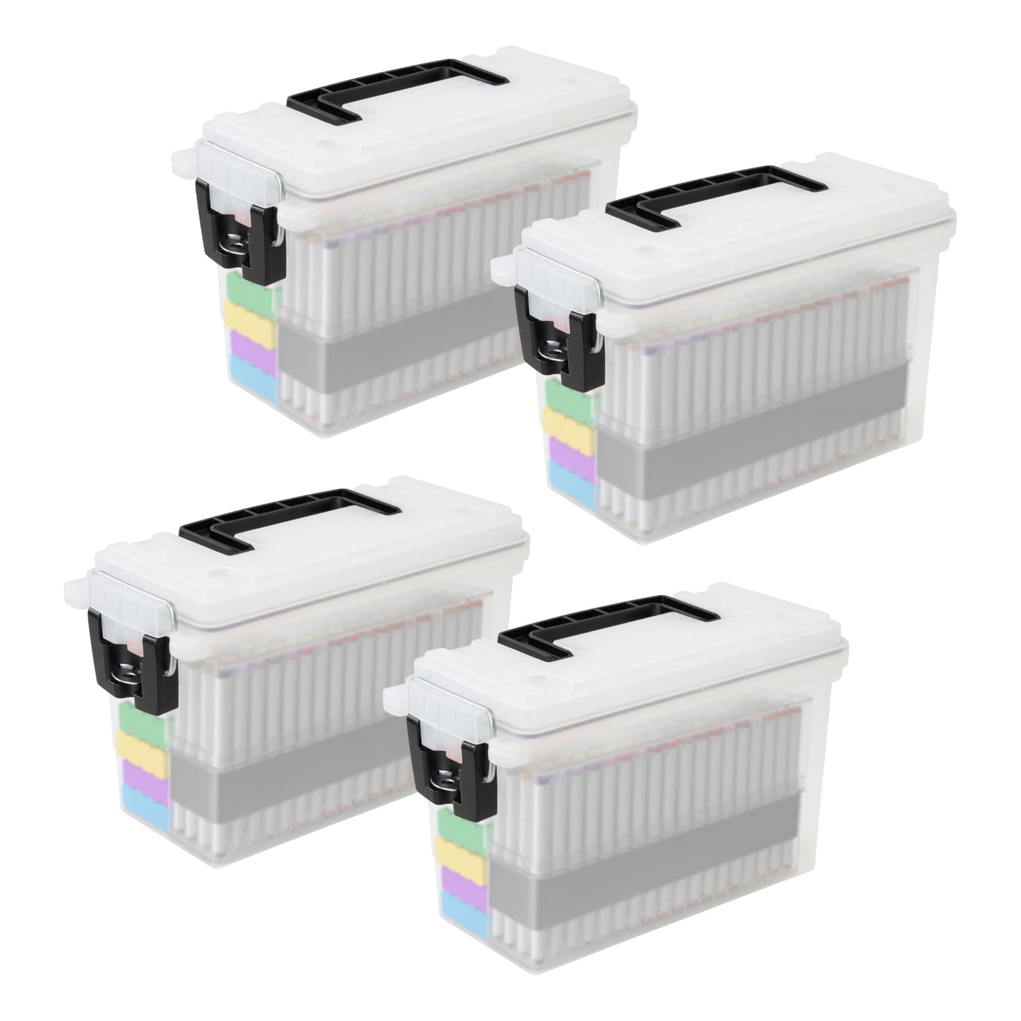 Sheffield Ammo Box Made in USA, Stackable Lockable Ammo Storage Box, Frost