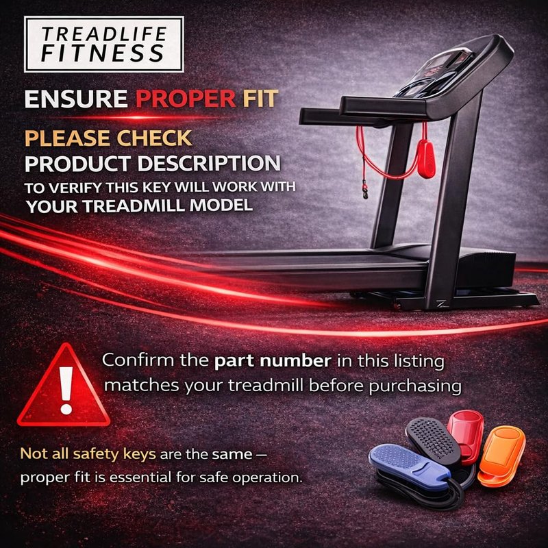 Treadmill D10 Safety Key - (SFP-T01-SK) Replacement for Sunny Health and Fitness Treadmill Models: SF-T7874, SF-T7515, SF-T7917, SF-T7945, SF-T4400, SF-T7724, SF-T7942, SF-T7917, SF-T7632, 20740, TM1