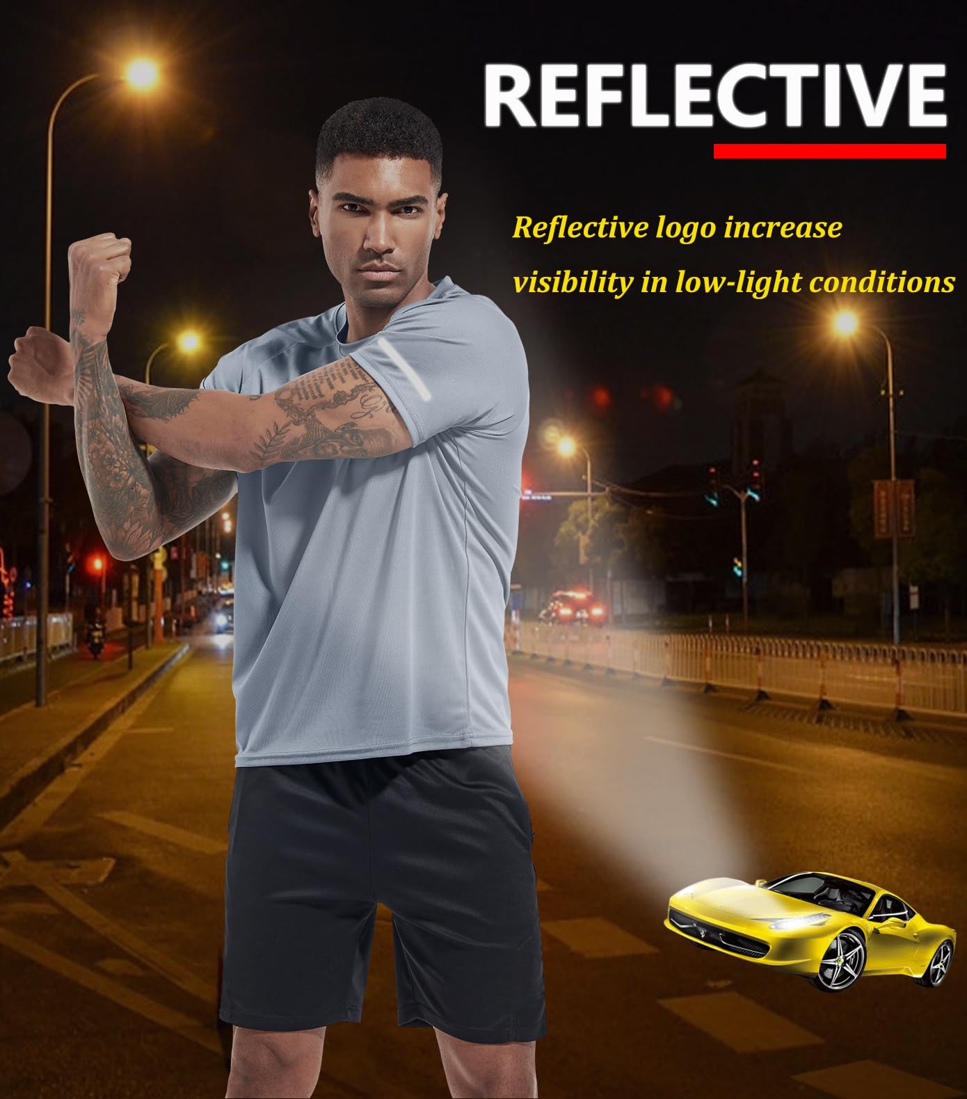 Boyzn Men's 3 Pack Athletic Shirts Quick Dry Short Sleeve Sport T-Shirt Moisture Wicking Workout Shirts Mesh Running Shirts for Men Black/White/Gray-3P06-3XL