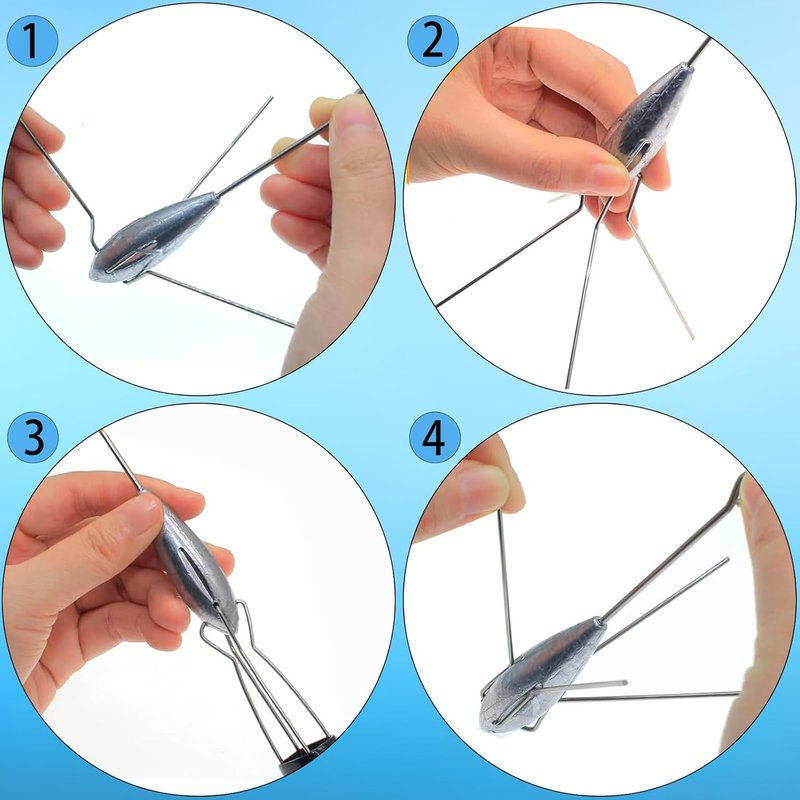 Sputnik Sinker Fishing Weights - 5 Pcs Lead Casting Sinkers for Catfish | Saltwater Beach Use