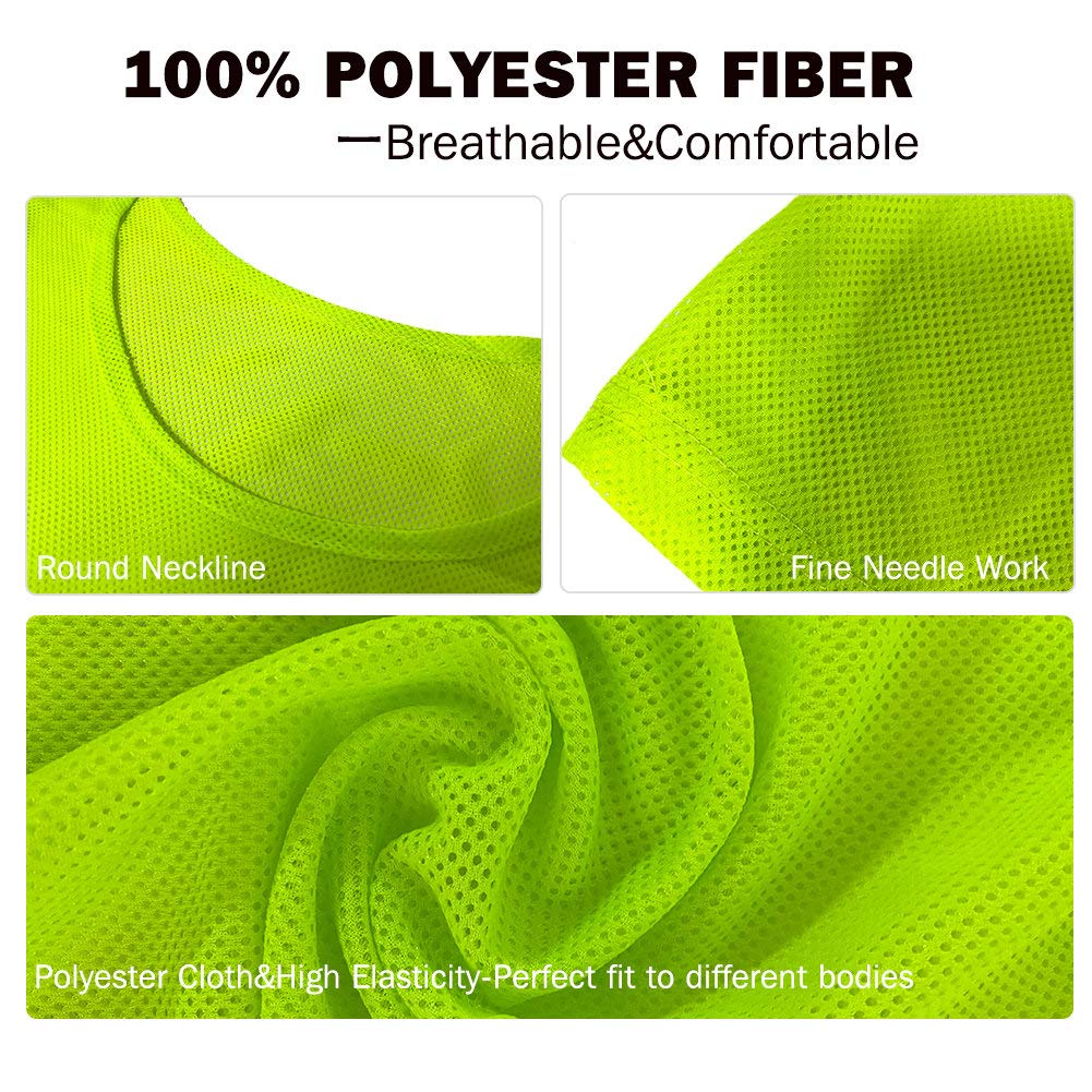 Antoyo Pinnies Soccer pinnies for Soccer Mesh Basketball Jerseys Green-L
