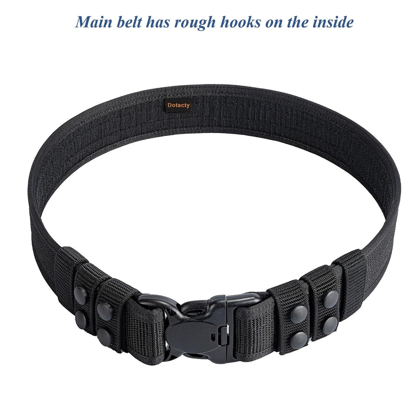 Dotacty 2" Police Duty Belts Law Enforcement Security Officer Tactical Utility Belt w/Hook Liner 4 Keepers 1.5" Loop Underbelt L