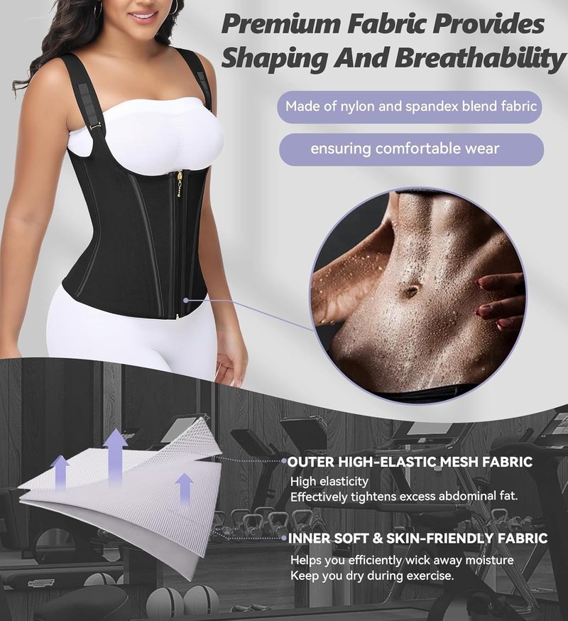 Waist Trainer for Women - Tummy Control Gym Cincher Trimmer Belt with Adjustable Strap | Comfortable Fit