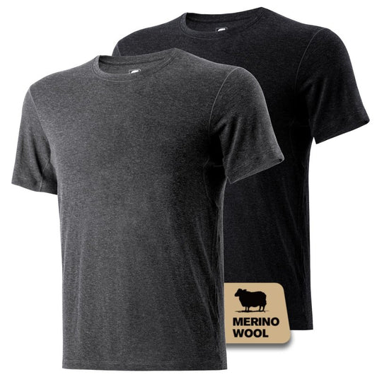 Heat equation Merino Wool T Shirt Mens Short Sleeve Wool Shirt for Men Lightweight Hiking Sport Travel Base Layer T-Shirt