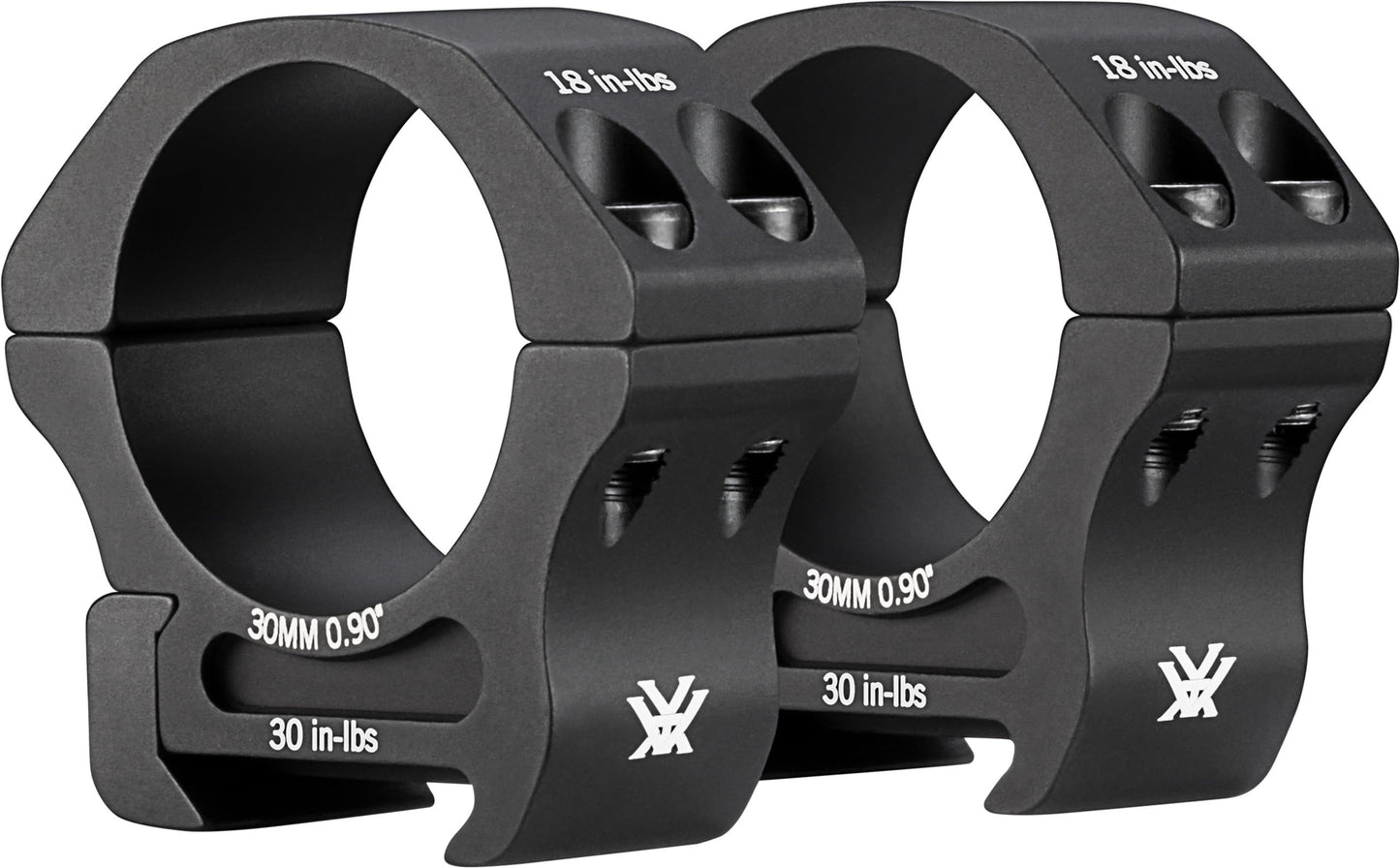 Vortex Optics Pro Series Riflescope Rings - 30mm - Low Height [0.90 Inches | 22.86 mm],Black