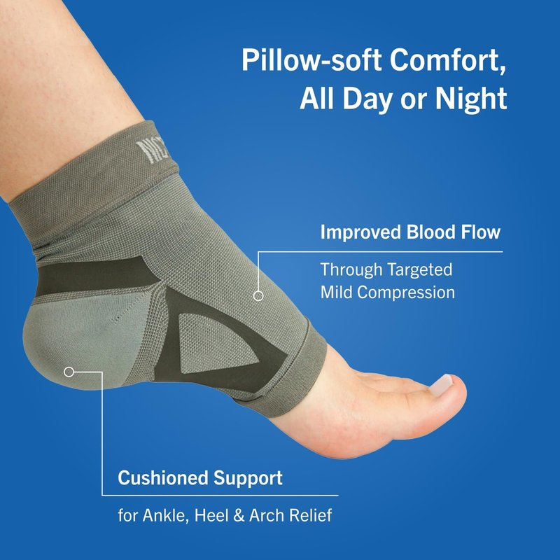 Brownmed Nice Stretch Plantar Fasciitis Sleeve - Compression Foot Sleeve for Arch & Heel Support- Small/Medium