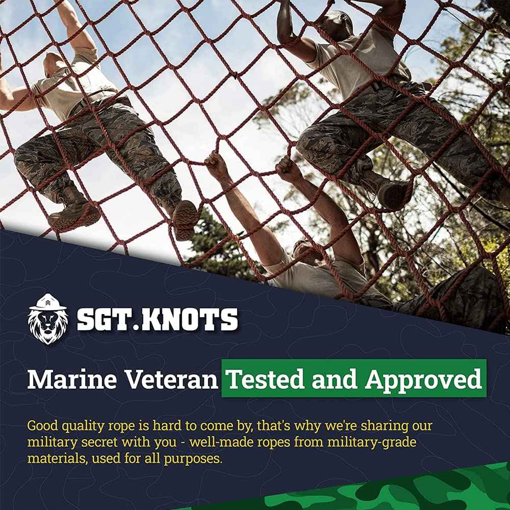 SGT KNOTS Twisted Battle Rope - Weighted Exercise Rope for Strength Training, CrossFit, Battling, Climbing & the Gym (1" x 50ft)