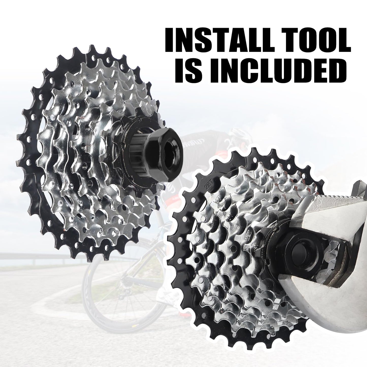 MAKELEN 7 Speed E-Bike Freewheel 11-28 Teeth Screw On Multiple Freewheel Threaded Type Freehub Replacement Parts