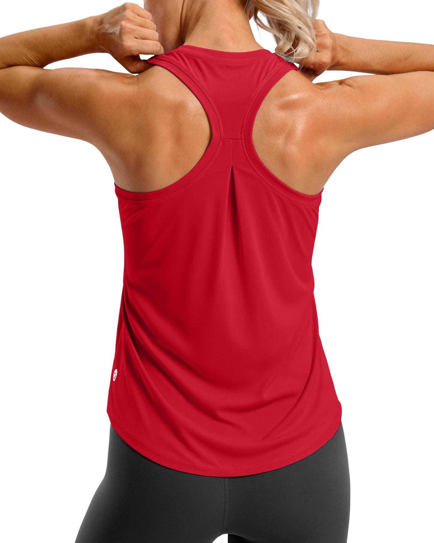 G Gradual Women's Workout Tank Tops Racerback Athletic Yoga Tops Loose Fit Sleeveless Running Gym Sports Shirts for Women(Red New,XL)