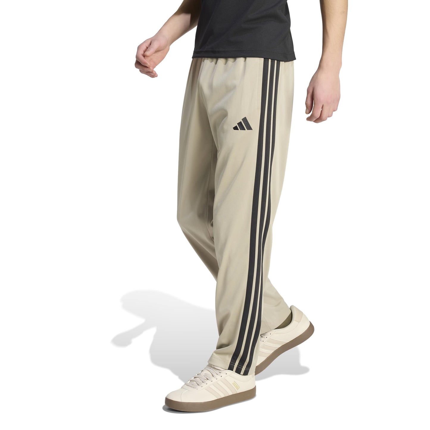 adidas Men's 3-Stripes Tricot Opem Hem Track Pants, Wonder Cargo, Large