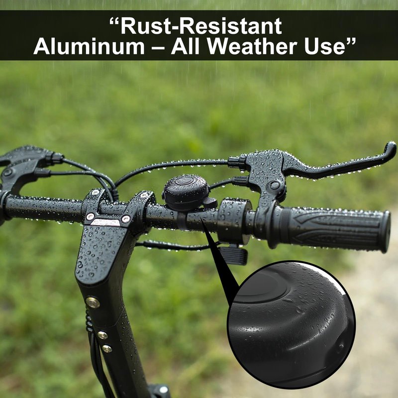 2 Pack Bike Bells for Adults, Loud Crisp Clear Sound, Durable Aluminum Alloy, Bicycle Bell for Adult Bikes, Easy to Install Cycling Accessories for Mountain Road and Commuter Safety