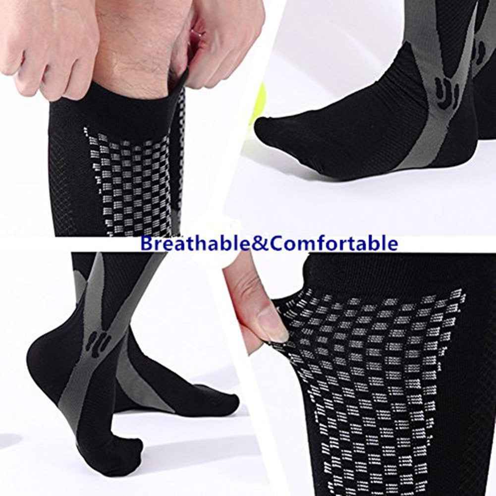 ZFiSt 3 Pair Sport Compression Socks Men Women, Compression Stocking Nurse Socks for Edema Travel