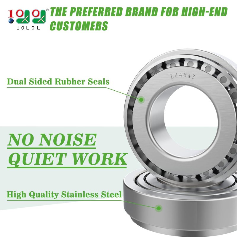 10L0L Golf Cart Front Wheel Hub Bearings & Oil Seals Kits for EZGO TXT 1976-up, Replace Part 50892-G1, 25146-G1 (2 Pack)