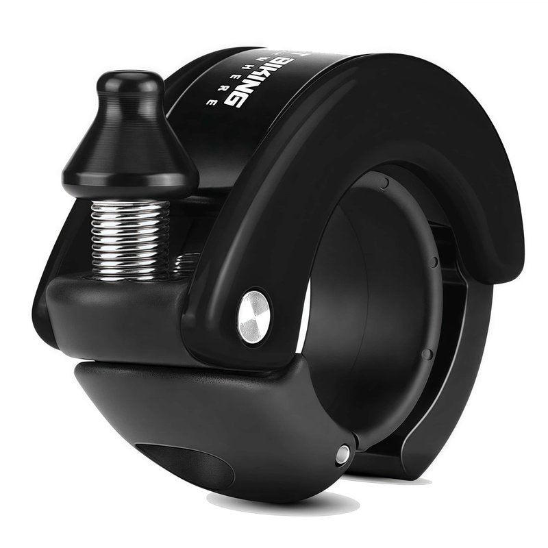 Compact Hidden Bike Bell Conch Clear Long Sound MTB Bicycle Horn Instant-Activating Hidden Bikes Horn 100dB Loud (22.2-31.8mm Handlebars) Weather-Resistant Design Tricycle Bell (Black)