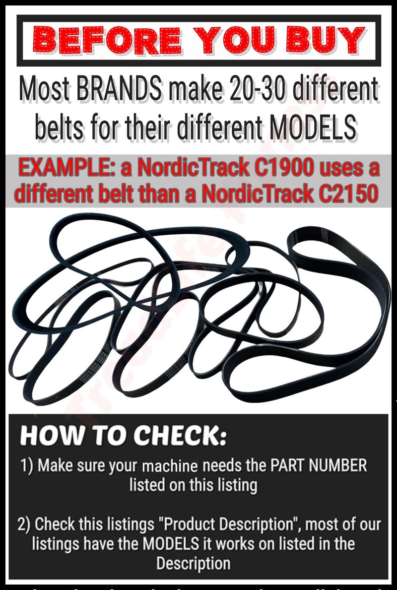 Treadmill Drive Belt | Part Number 118017 | Compatible with ProForm 540s Treadmills