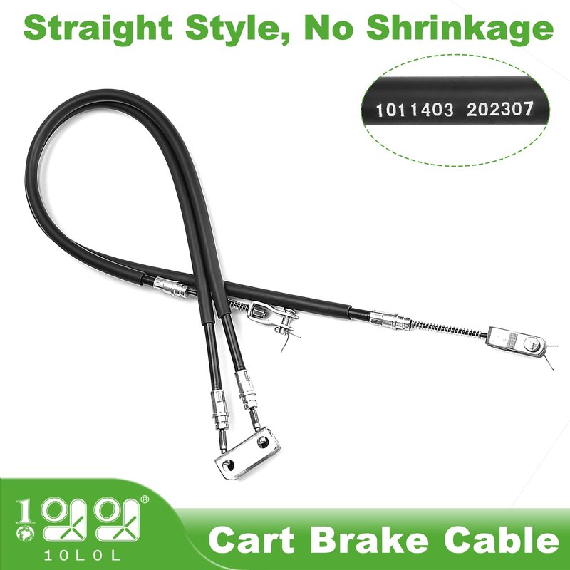 10L0L Brake Cable Set Passenger and Driver Side Fits EZGO (94+) TXT or Medalist Golf Cart Replaces 70969-G03
