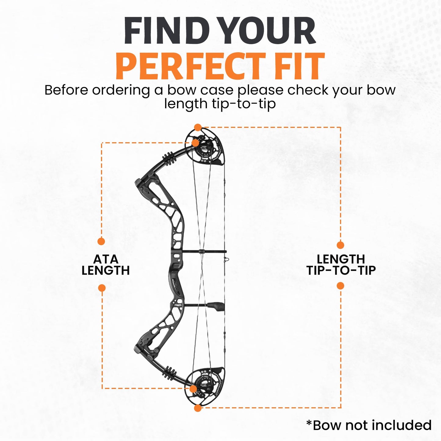 Legend Apollo Soft Bow Case for Compound Bow - Compound Bow Case with Multiple Storage & Foam Padding, Lightweight Bow and Arrow Case for Archery Accessories, Premium Bow Bag - 44" Black/Orange