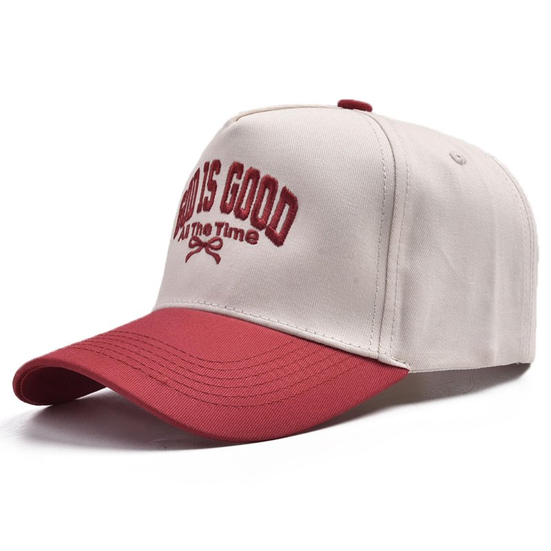 Christian Jesus Hat- 3D Embroidered Adjustable Cotton Faith Blessed Baseball Caps for Men Women Red
