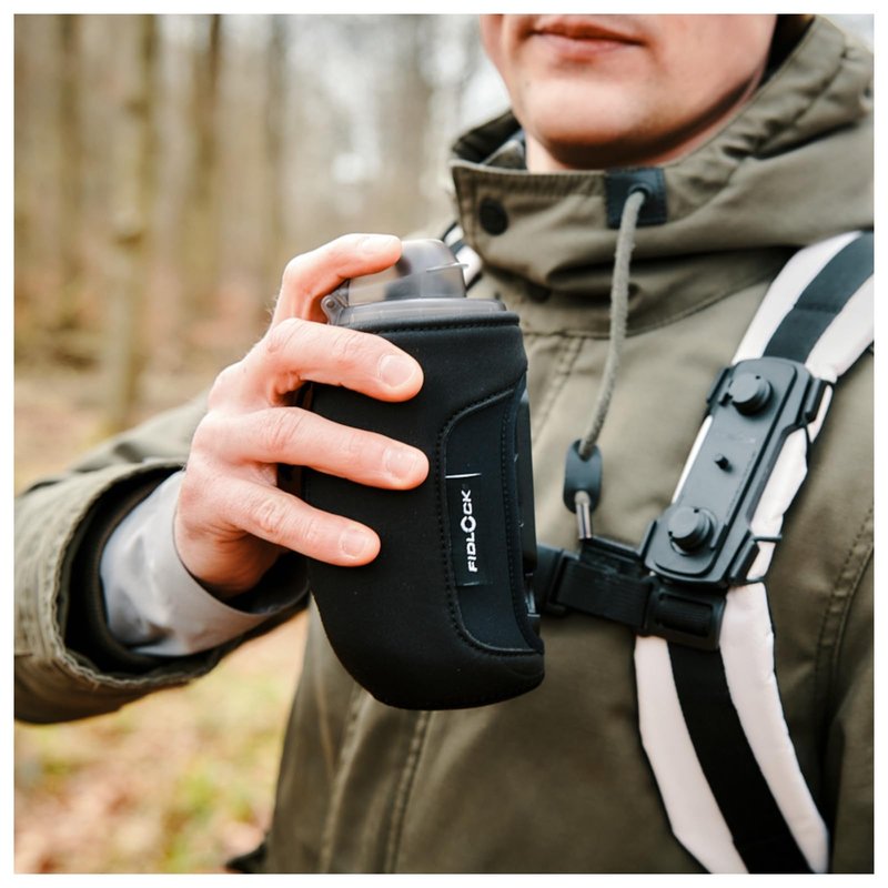 FIDLOCK TWIST Thermo Sleeve | Insulated Bottle Cover for TWIST 450ml | Keeps Drinks Cold or Warm | Enhanced Grip & Protection | Black