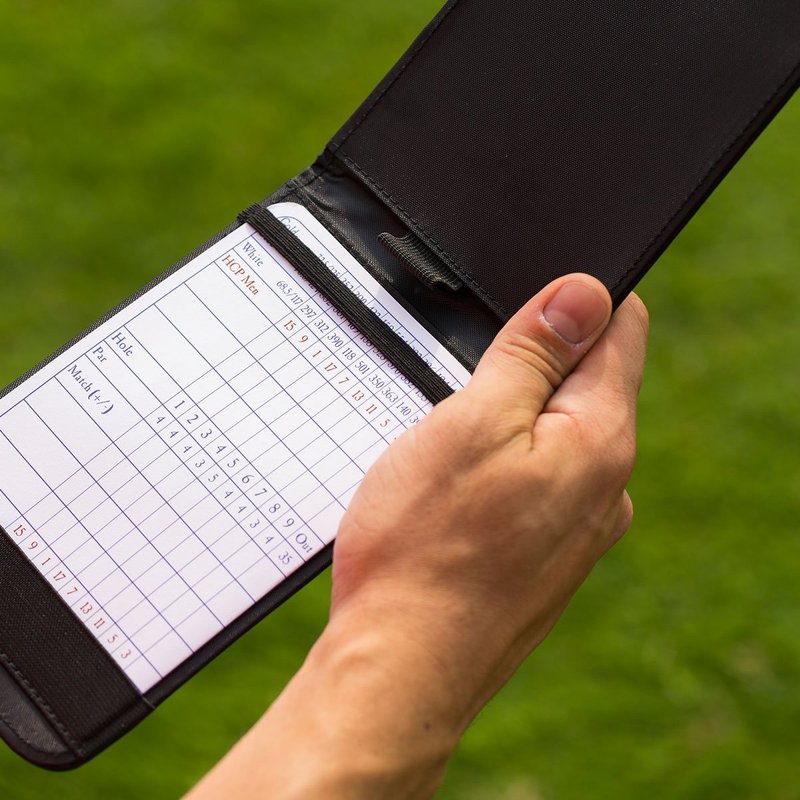 Callaway Leather Golf Scorecard Holder, Black