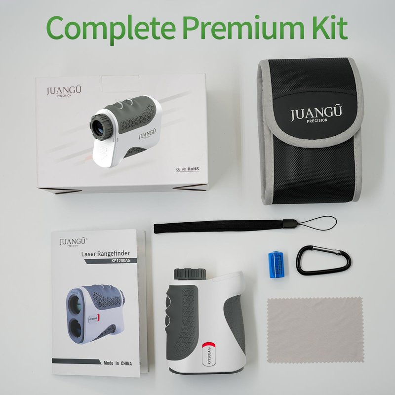 JUANGU Golf Rangefinder with Slope, 1200 Yards Laser Range Finder, 7X Magnification, Flag Lock, Magnetic Mount, IP54 Waterproof, Tournament Legal