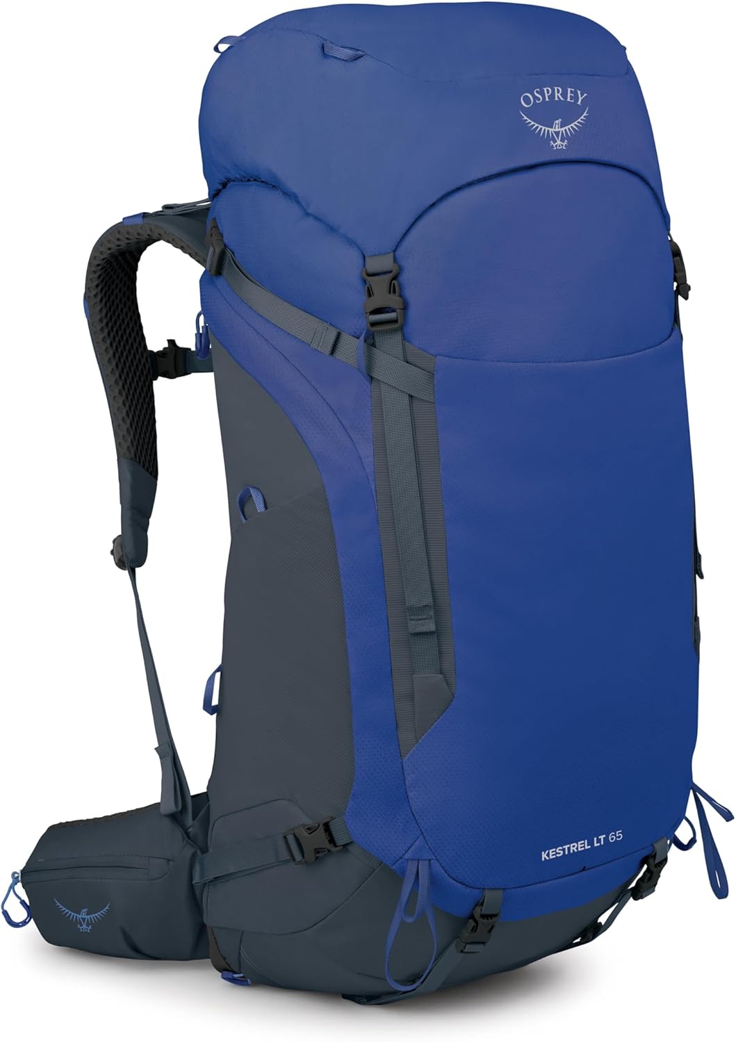 Osprey Kestrel LT 65L Men's Backpack - Lightweight Waterproof Hiking & Camping Bag | Rays Blue