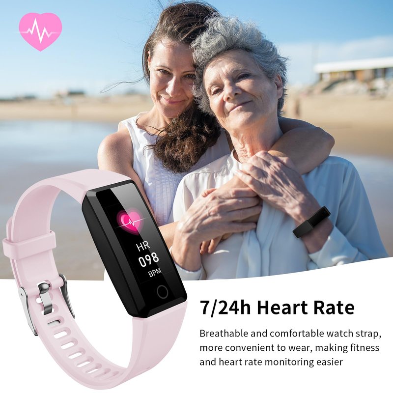 WELESS Fitness Tracker with 24 Hour Heart Rate Monitoring Sleep Monitoring Fitness Watch with Pedometer IP68 Waterproof Smart Bracelet with Step Tracker for Women Men