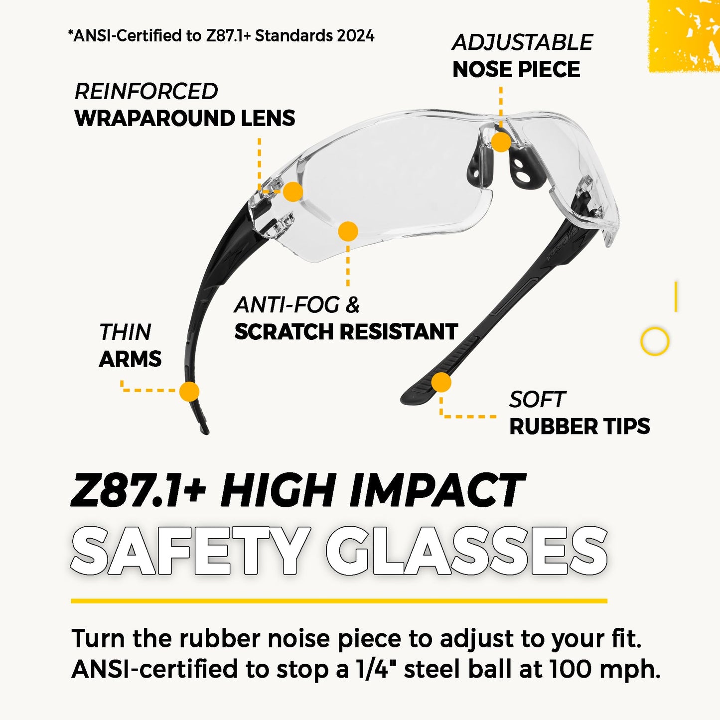 TradeSmart All-in-One Shooting Ear Protection - Comfort+ NRR 28 Earmuffs, Glasses & Earplugs + Carry Case