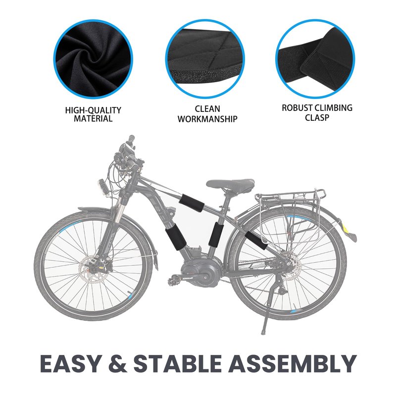 Besudo Bicycle Frame Protector Neoprene Set of 4 – Frame Protection Ebike for Bicycle Carrier Transport – Carbon Transport Protection Suitable for Thule Bicycle Carrier – E Bike Accessories-051