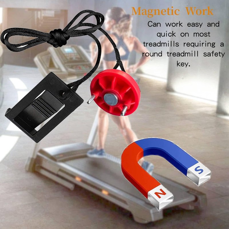WLAUBO Universal Treadmill Safety Key Magnet Replacement Round Insert Style,Compatible with Proform Weslo Golds Gym Freemotion and Healthrider Treadmill