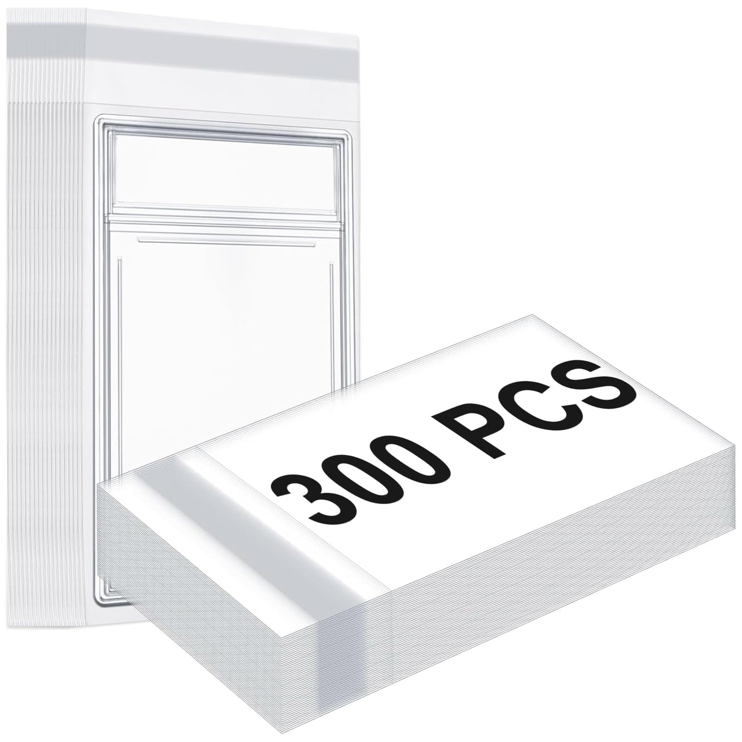 Marspark 300 Pcs Graded Card Sleeves Resealable Card Sleeves Universal Fit Protective Slab Bags Compatible with SGC and More Soft Polypropylene Prevents Scratches,Scrapes Etc