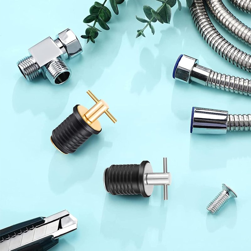 Drain Plug - T-Shape Twist-Turn Marine Boat Drain Plug | Brass Snap Handle, 3/4" to 1-1/4" Sizes