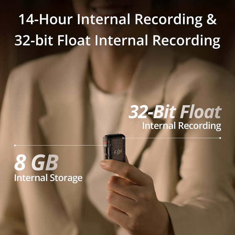DJI Mic 2 Wireless Microphone - Intelligent Noise Cancelling, 250m Range | Compatible with iPhone, Android, Camera, Vlogs