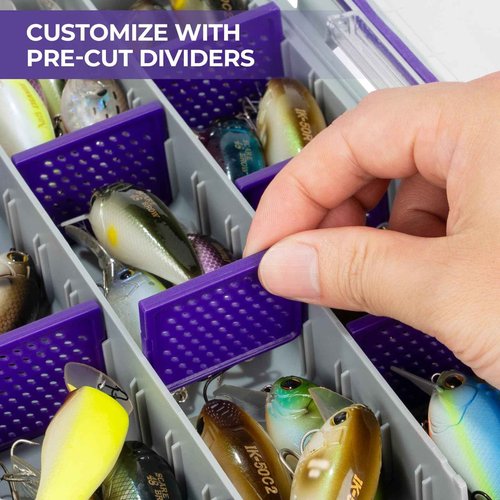 KastKing HyperSeal Waterproof Tackle Box — Royale Family Edition, Waterproof 3600 and 3700 Tackle Trays, Fishing Tackle Box Organizer with Removable Dividers