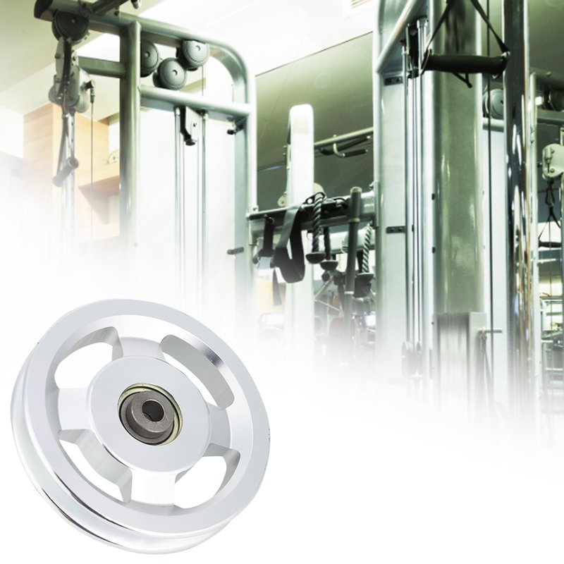 Strength Training Pulley, Aluminum Alloy Durable Pulley Wheel 4.5 Inch for Home Gym Fitness Enthusiasts Athletes Rehabilitation Exercises