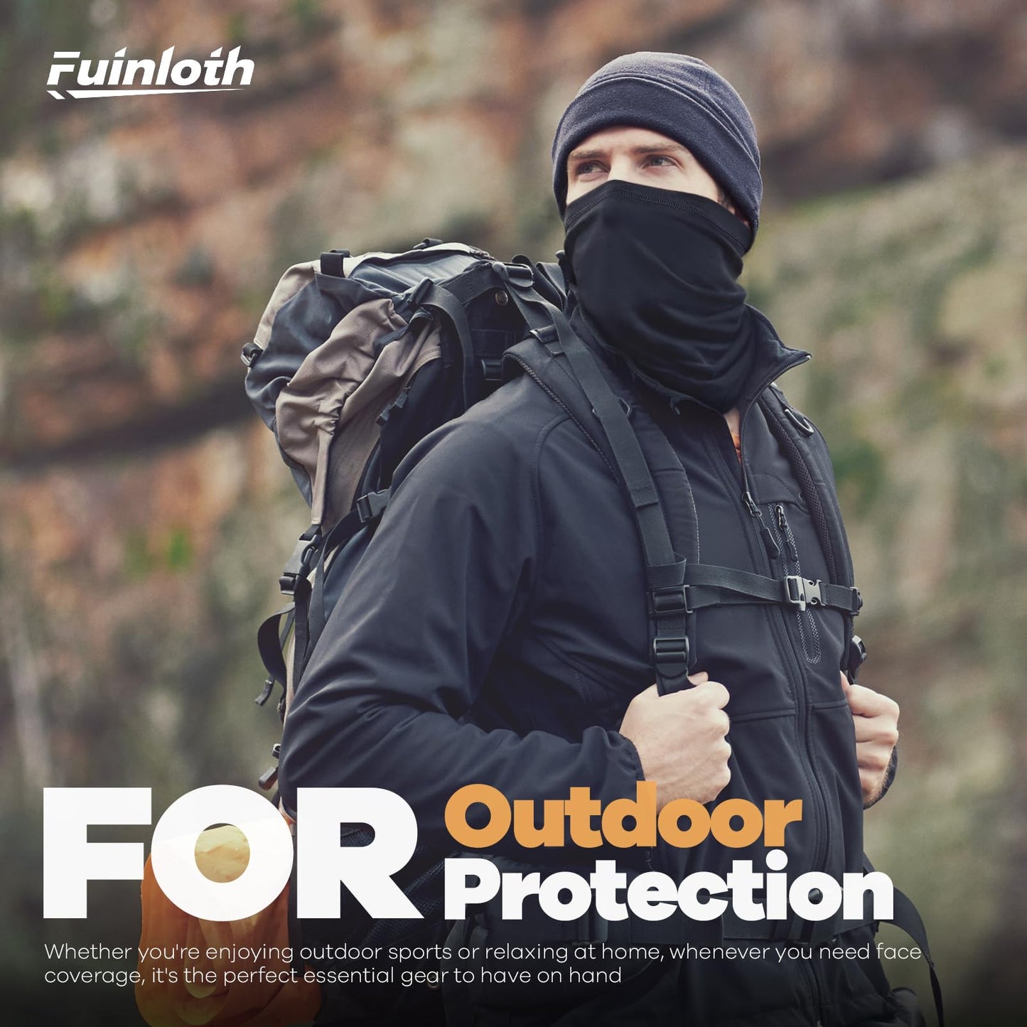 Fuinloth Neck Gaiter, 6 Pack Cooling UV Protection Bandana Face Mask Gator Scarf for Men Women Black+Gray+White+Green+Navy+Lavender