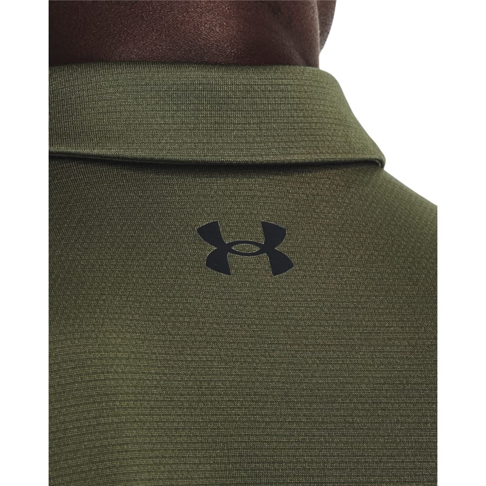Under Armour Men's Tech Golf Polo, (390) Marine OD Green / / Black, X-Small