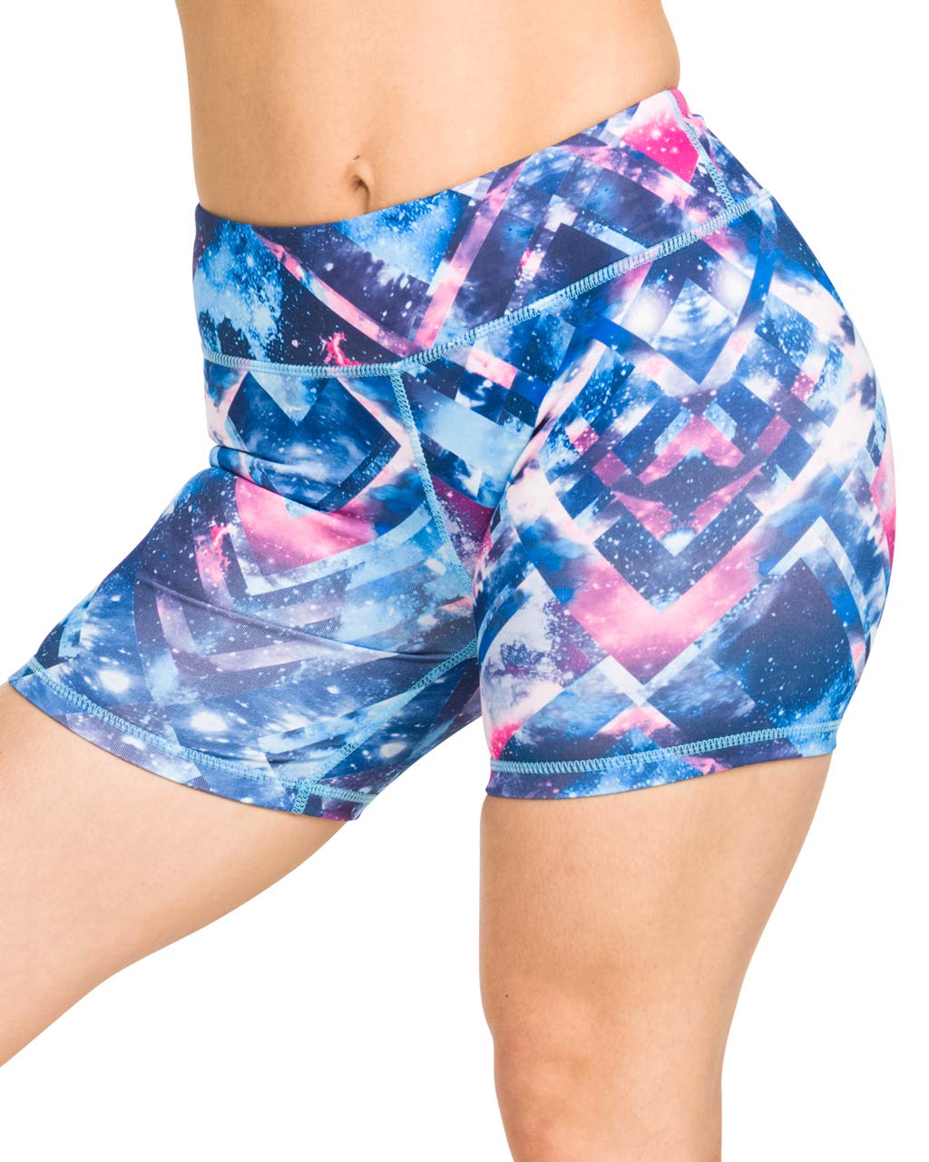 Epic MMA Gear Women's 5" Stretch Booty Shorts - Fitness, WOD, Yoga, Running, (Cosmic Pink, XL)