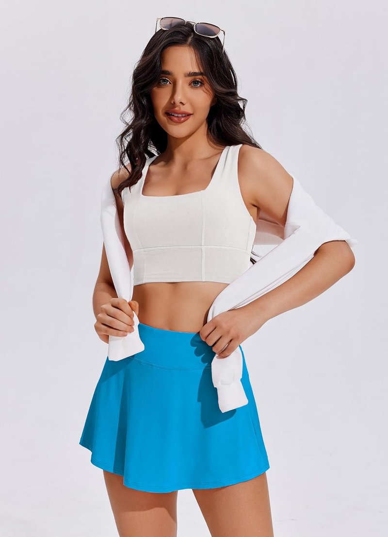 Tennis Skirts for Women - Pleated Athletic Skort with Shorts Pocket | Lightweight Golf & Pickleball Wear