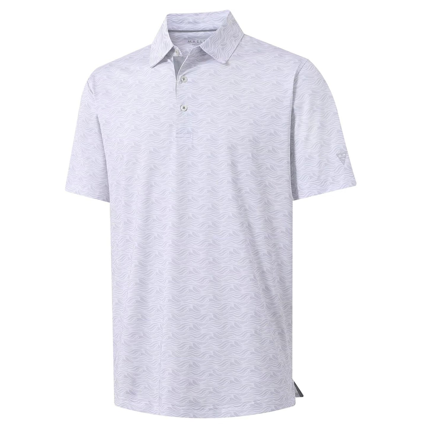 M MAELREG Golf Shirts for Men Dry Fit Print Patterns Performance Moisture Wicking Mens Polo Shirts Short Sleeve