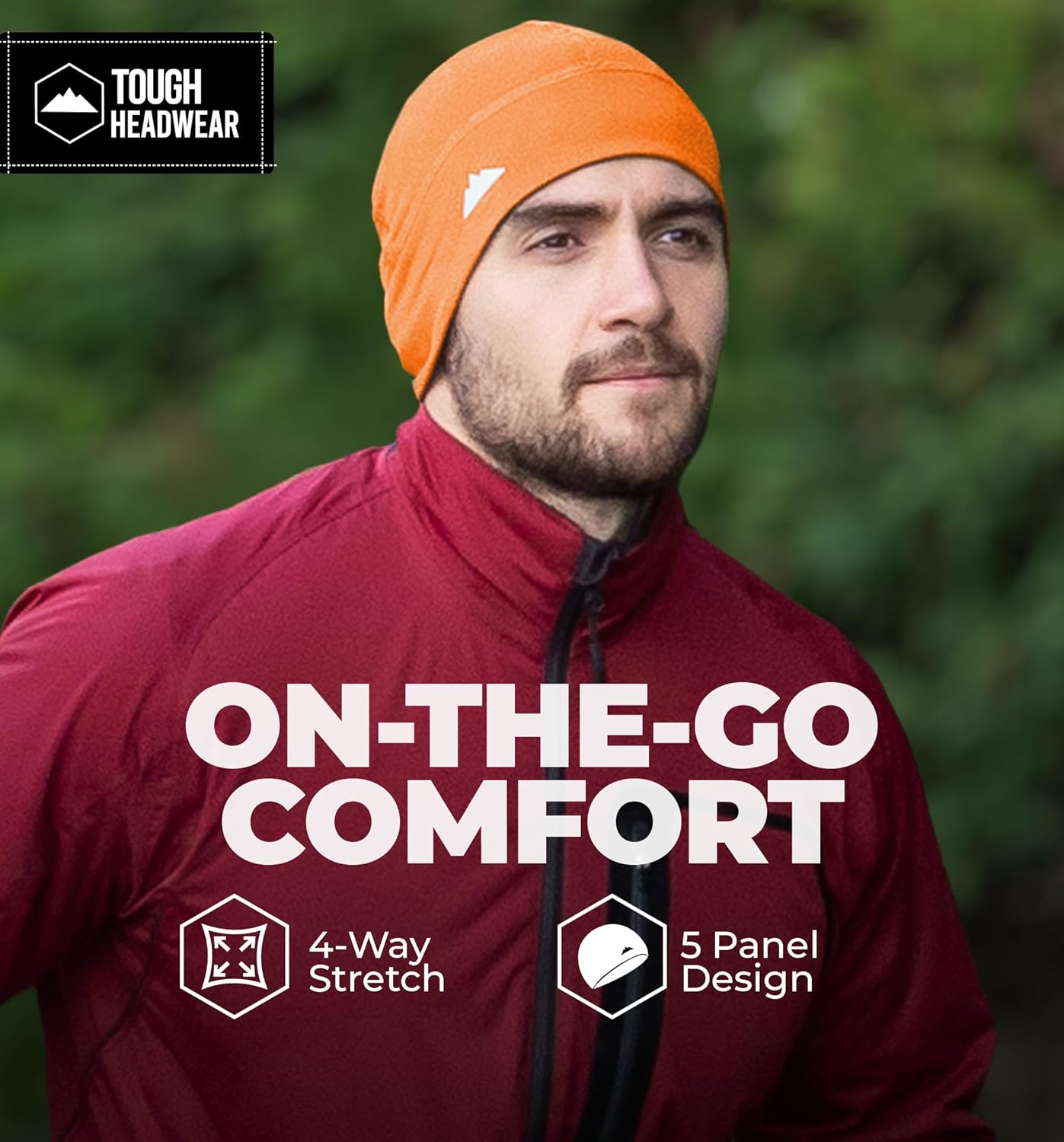 Thermal Skull Cap - Moisture-Wicking Wind-Blocking Beanie for Men | 4-Way Stretch Cycling Hat