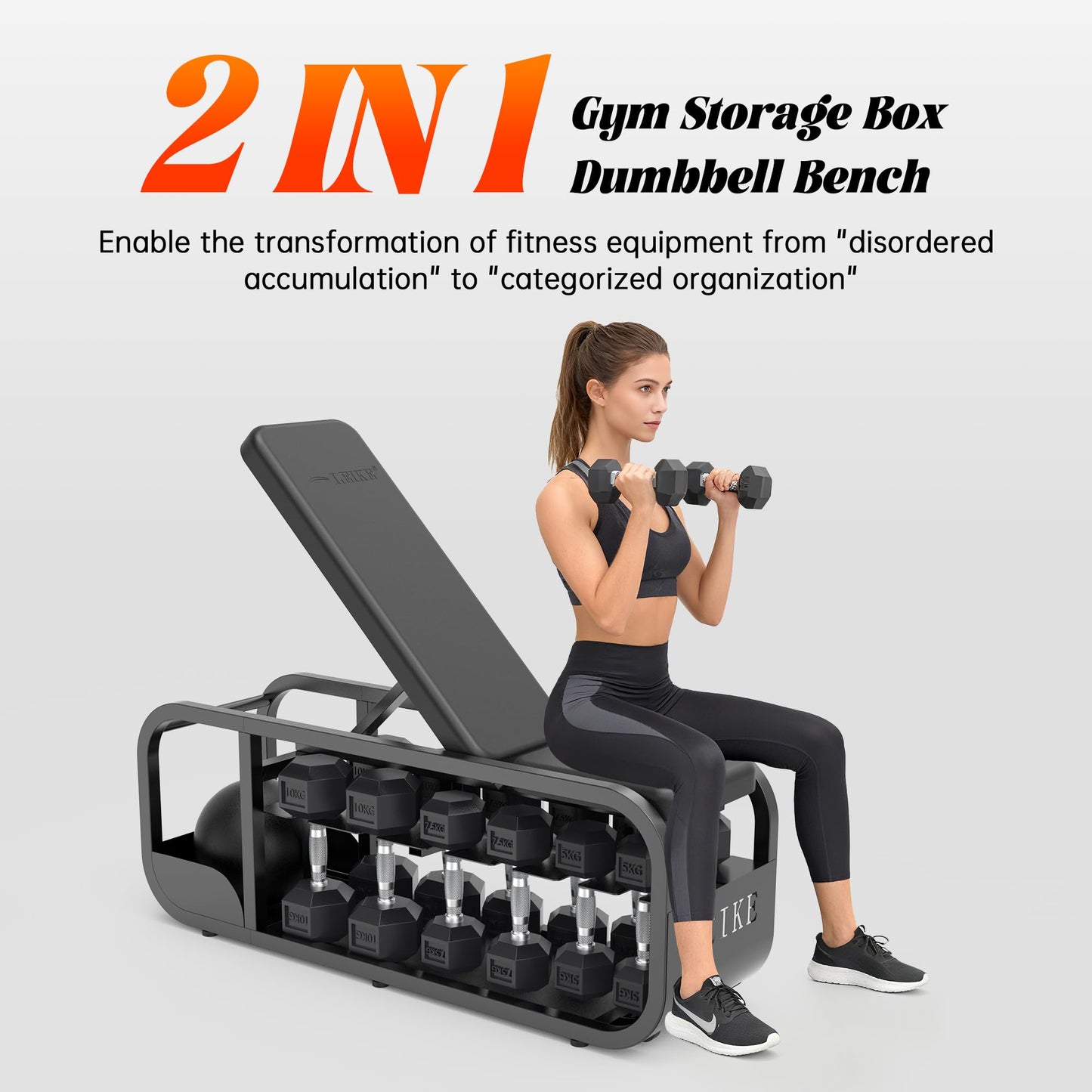 leikefitness Adjustable Weights Bench,Multifunctional Strength Training