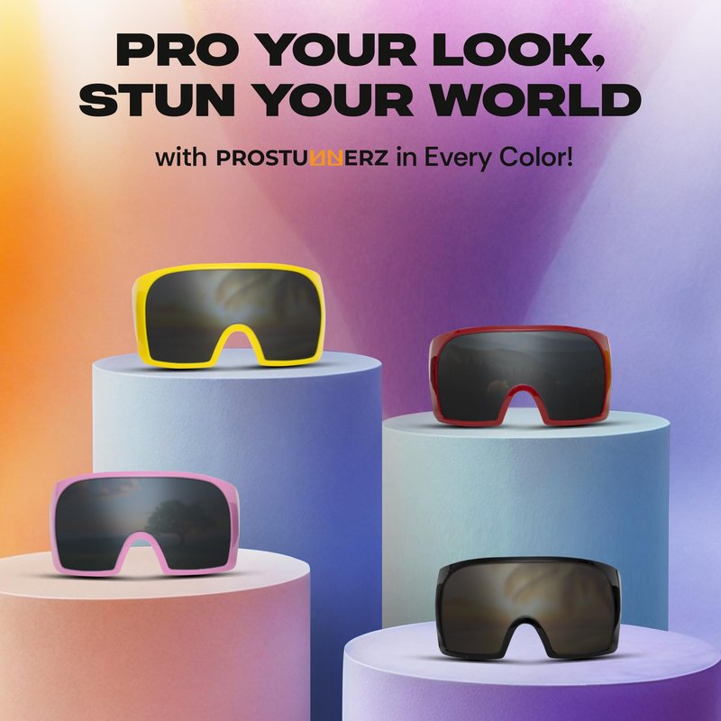 ProStunnerz Oversized Sunlasses (Black/black)